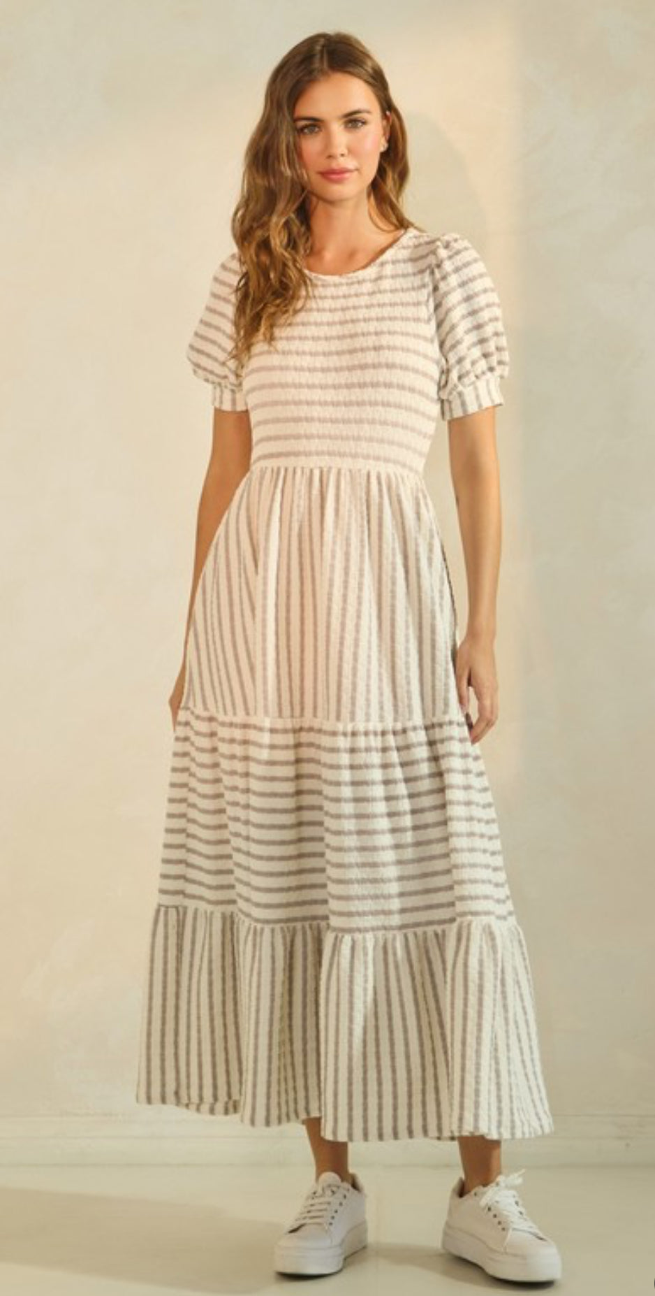 Pumpkin Spice Stripe Dress ￼