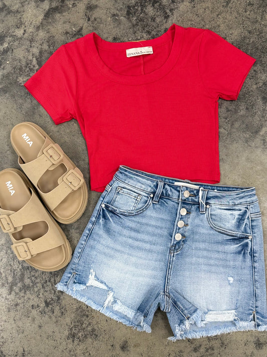 Dixie Button Down Shorts