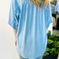 Linen Ruched Seam Cuffed Sleeve