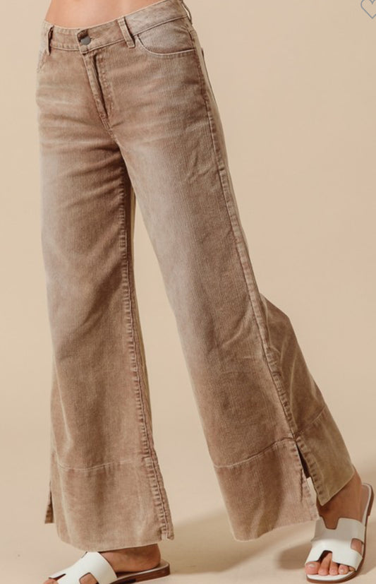 Taupe Corduroy Trousers