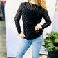 The Bella Mesh Bow Pattern Long Sleeve Top