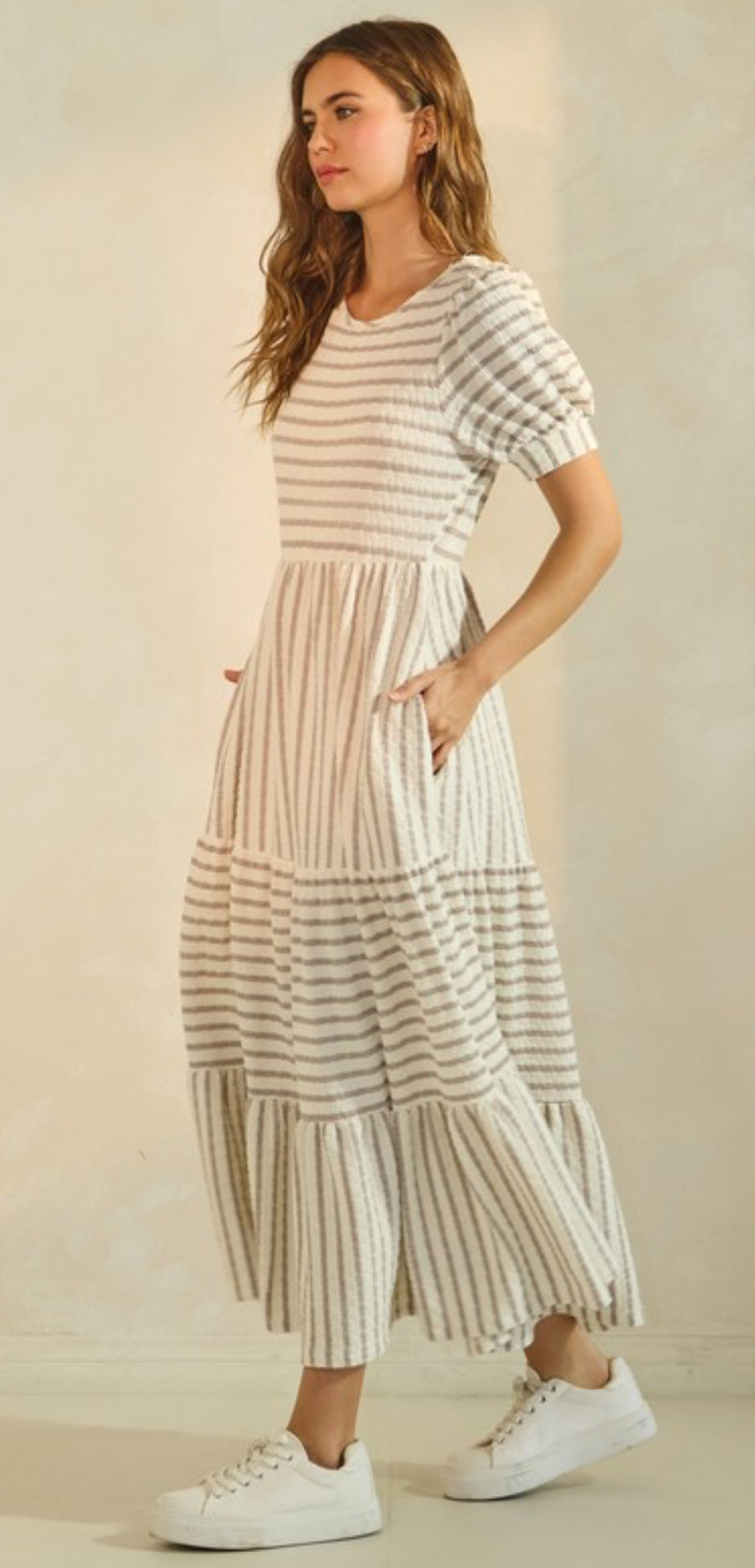 Pumpkin Spice Stripe Dress ￼