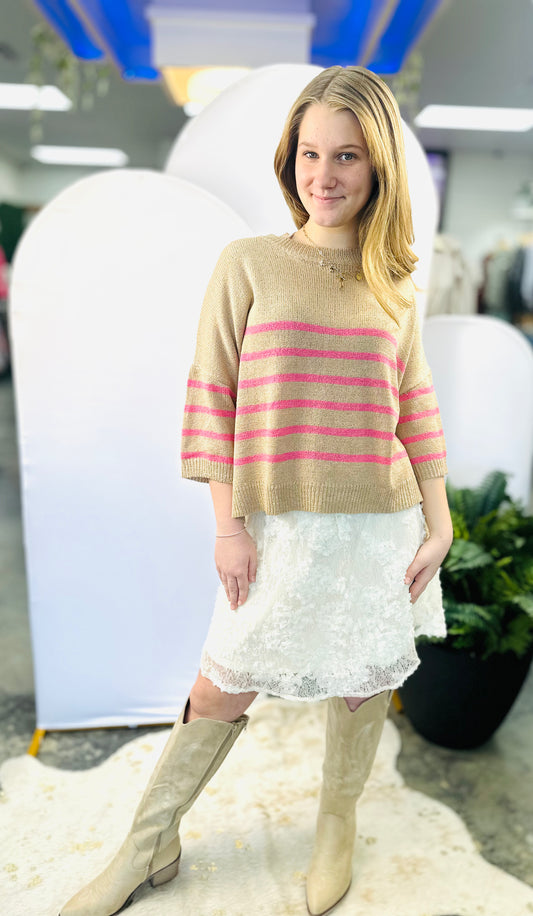 FLORAL LACE SKATER SKIRT