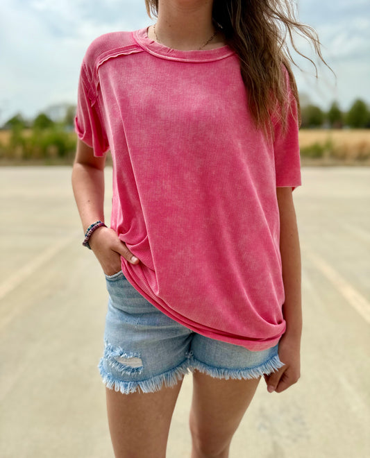 The Charlee Ribbed Tee