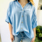 Linen Ruched Seam Cuffed Sleeve