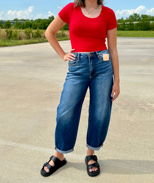 Kate Cuffed Barrel Jean