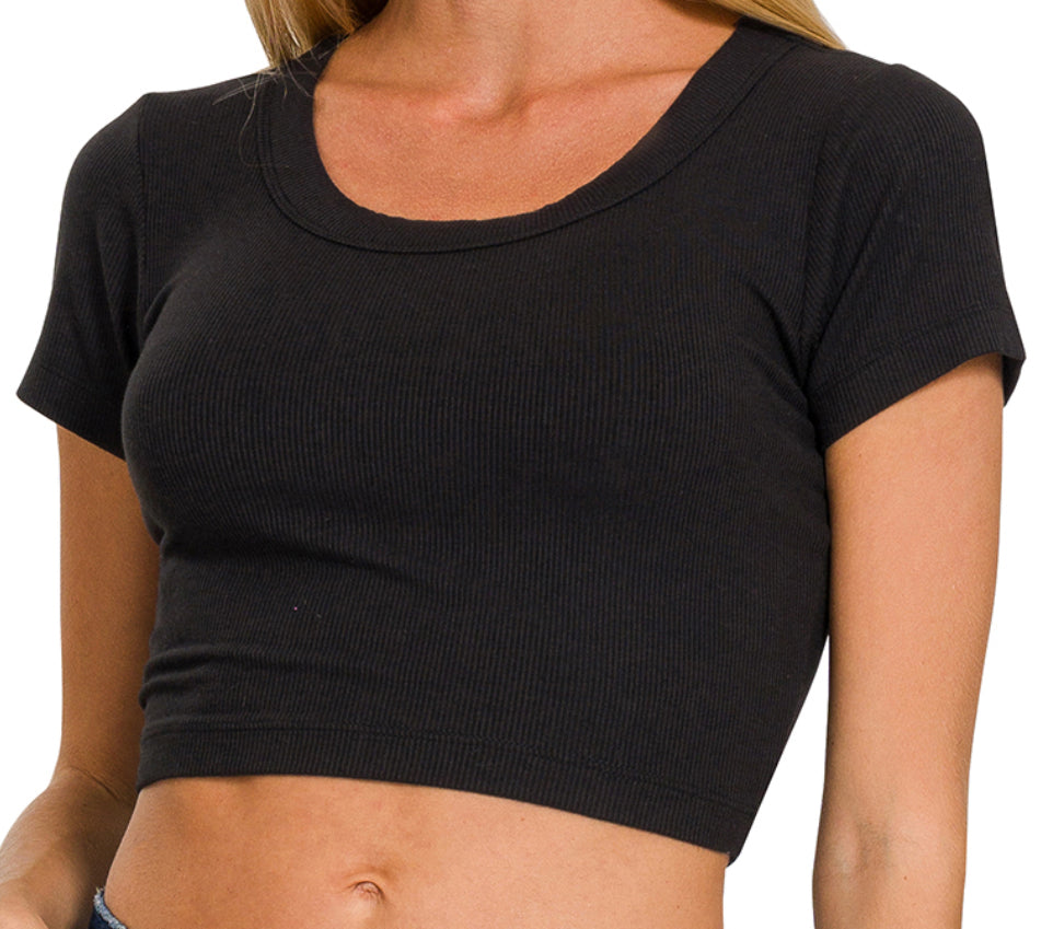 Ashton Ribbed Crop Top