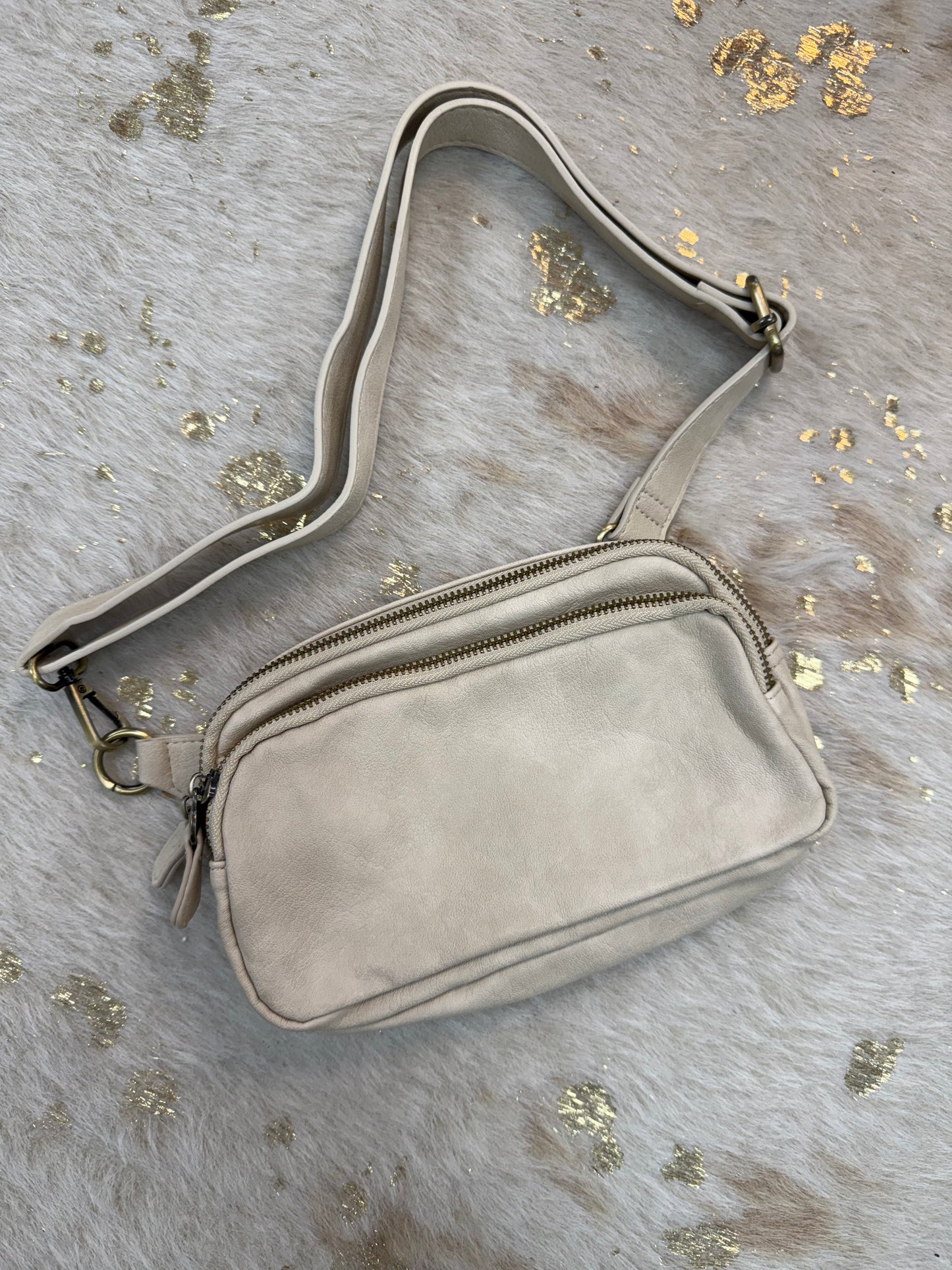 Kylie Double Zip Sling Belt Bag