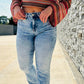 High Rise boot cut vervet
