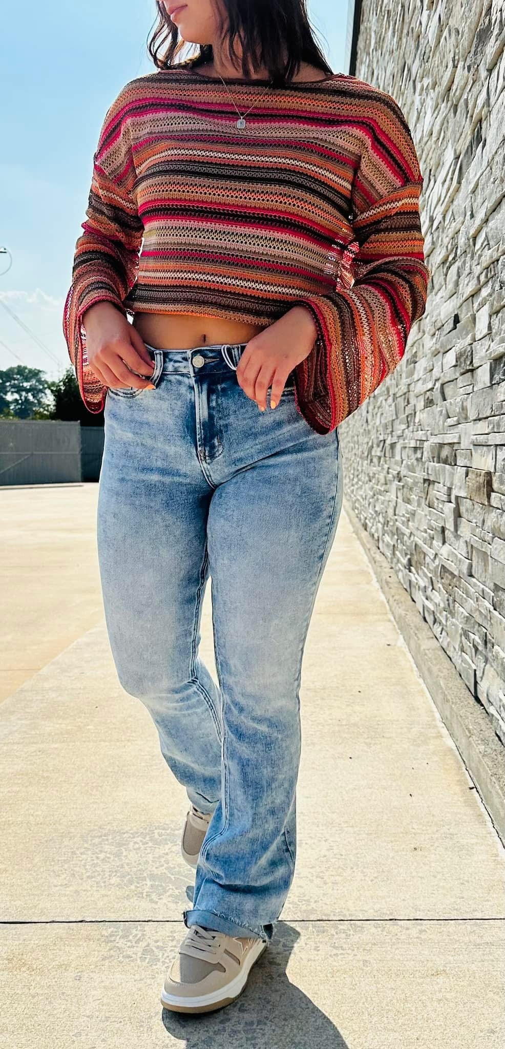High Rise boot cut vervet