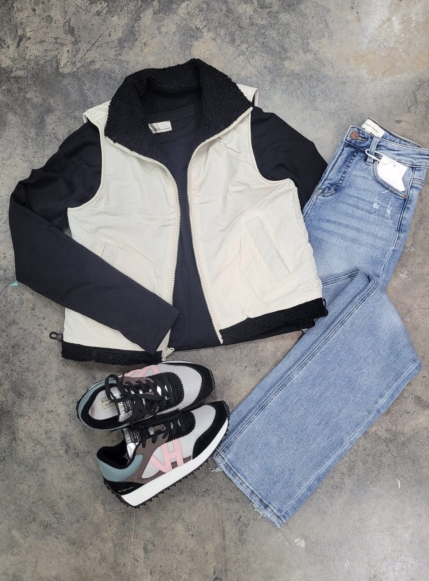 TC- High Rise Straight Distressed Jeans