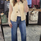 TUMMY CONTROL HIGH RISE WIDE LEG RAW CUT HEM JEANS