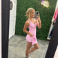 Halara Light Pink Twist Back