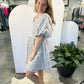 Satin Jacquard Baby Doll Dress
