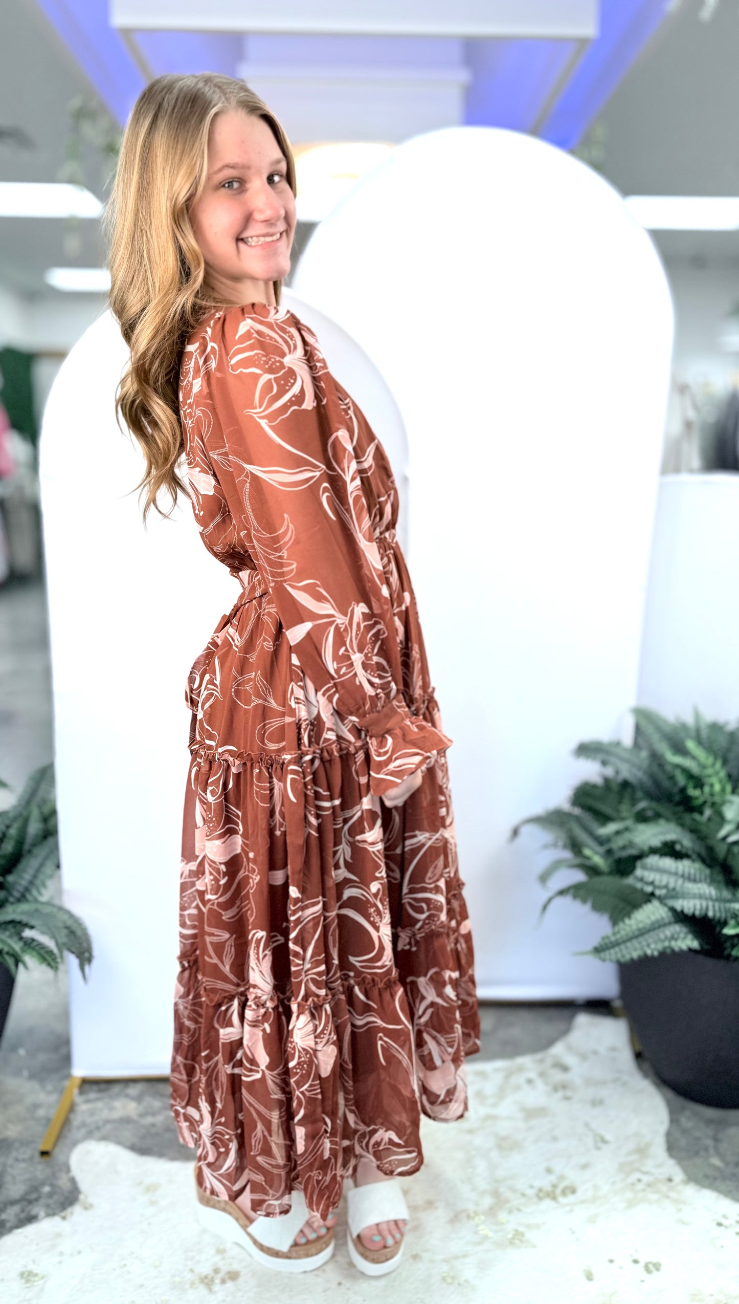 Brown/Pink Dress