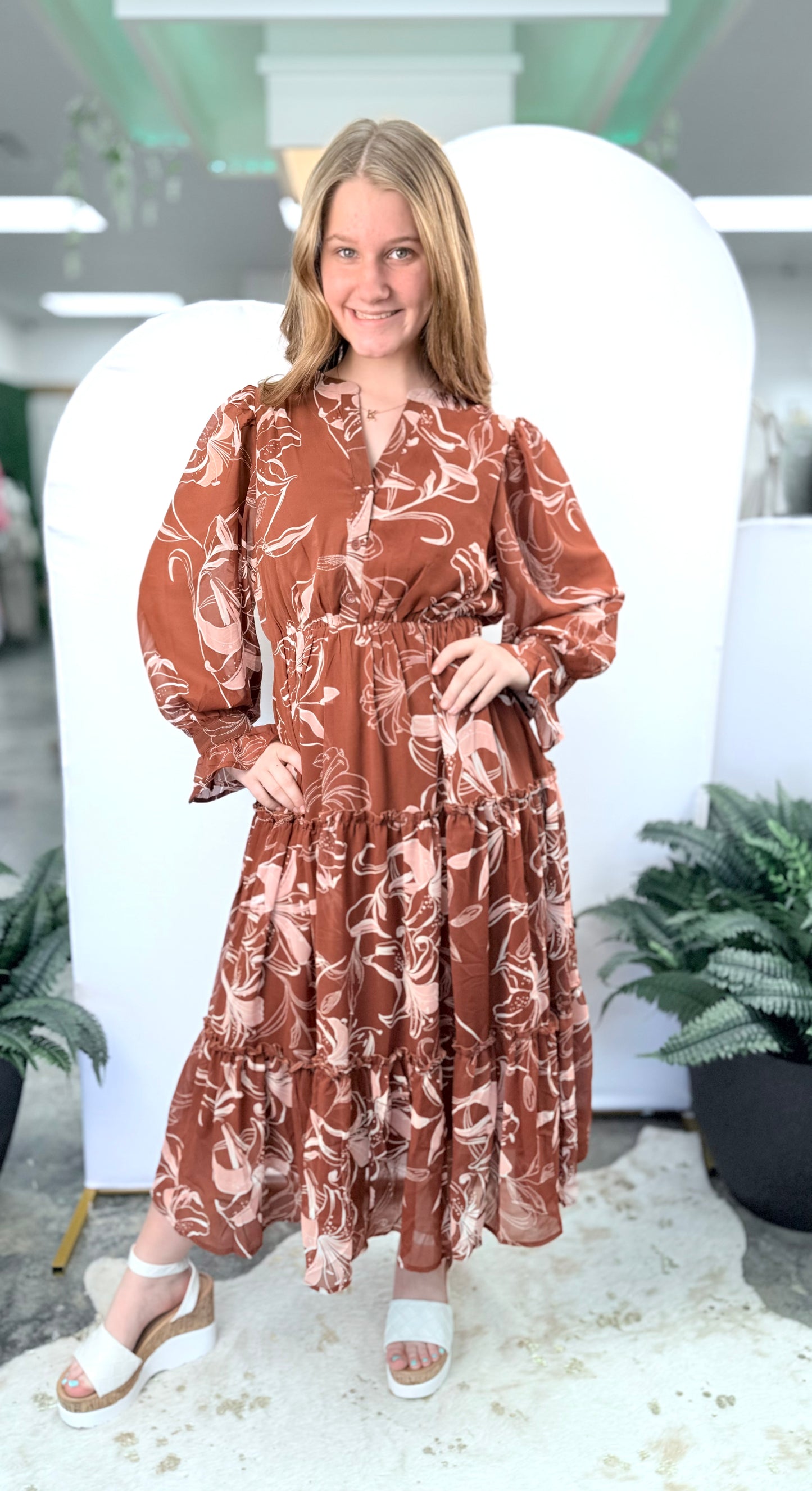 Brown/Pink Dress
