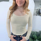 Cropped Ribbed LS
