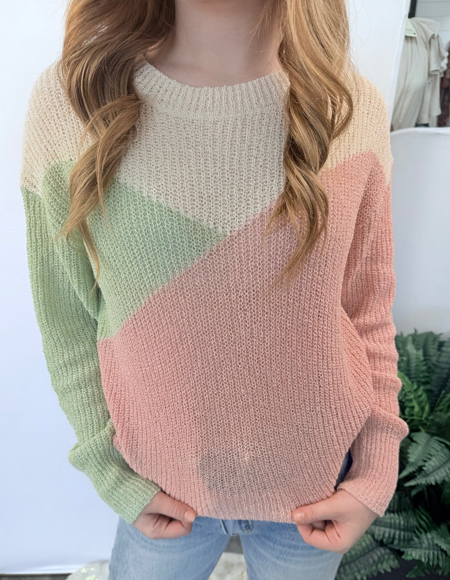 The Pastel Dream Color Block Sweater