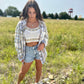 Crochet Floral Embroidery Crop Top