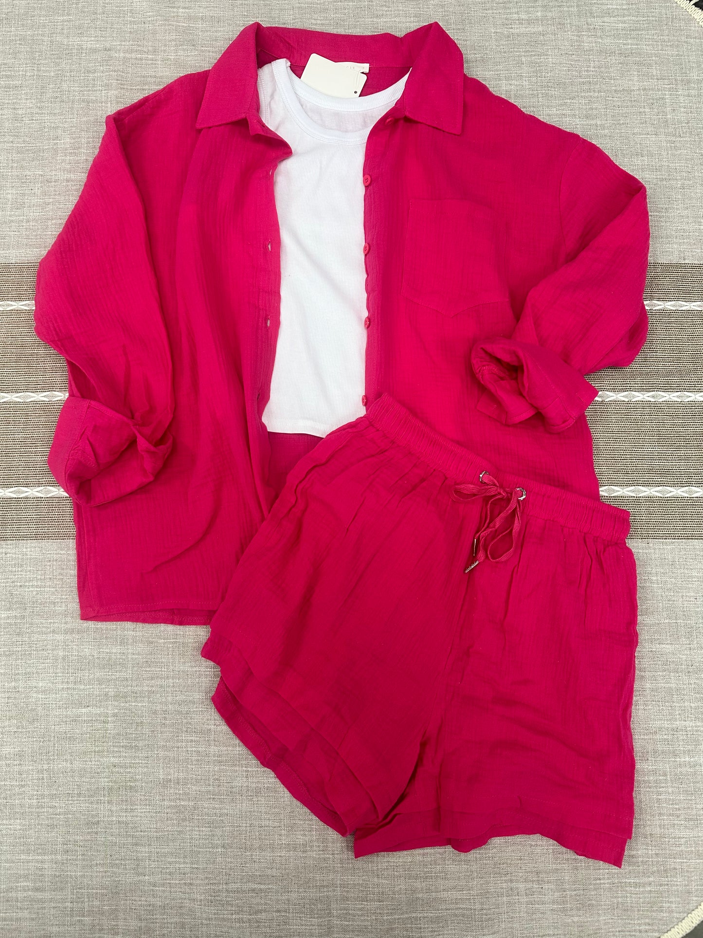 Sunset Breeze Button Down Set