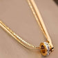 18K Gold Plated Waterproof Stainless Steel Chain Necklace - 6990