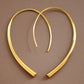 18K Gold PVD Plated Waterproof Stainless Steel Hoop Earrings - 7063