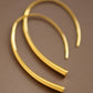 18K Gold PVD Plated Waterproof Stainless Steel Hoop Earrings - 7063