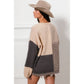 MIXED PATTERN BLOCK SWEATER