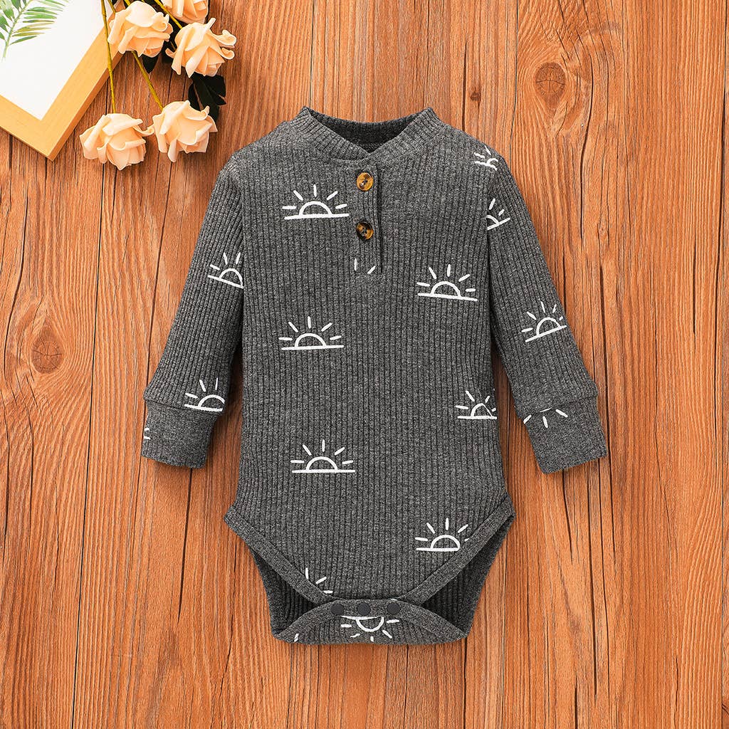 3-piece Baby Boy Sun Romper Pants Cap Set