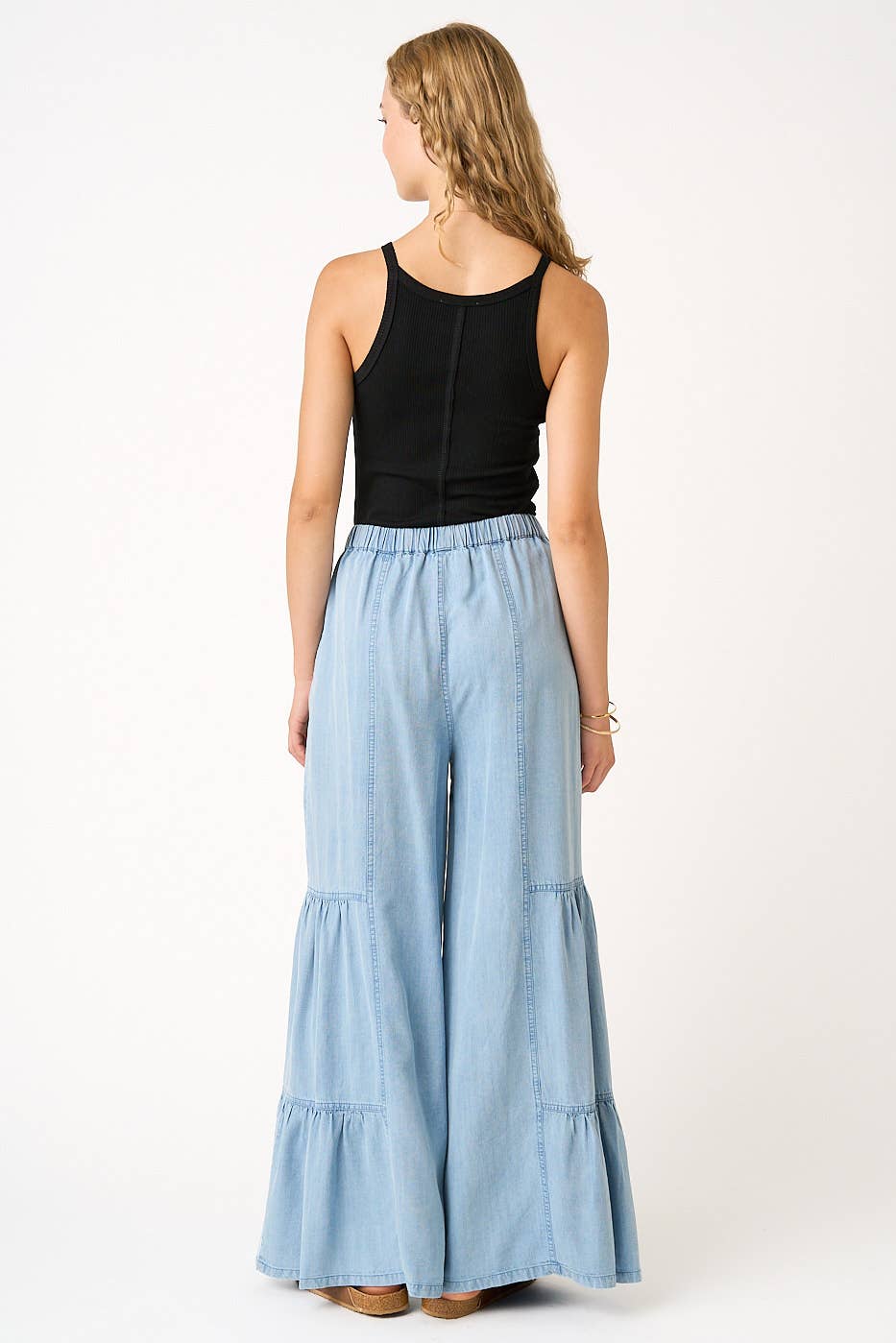 Boho Tiered Denim Pants