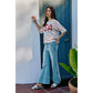 Braided Wide Leg Denim