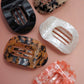 Jumbo Lay Flat Oval Hair Claw Clips
