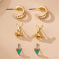 Turquoise & Crystal Mixed Earring Set | 80E61716