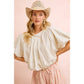 JERSEY BUBBLE SLEEVE TOP