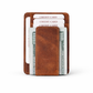 Leather Card Holder with Money Clip Minimalist Pocket wallet