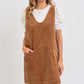 CASUAL OVERALL CORDUROY DRESS