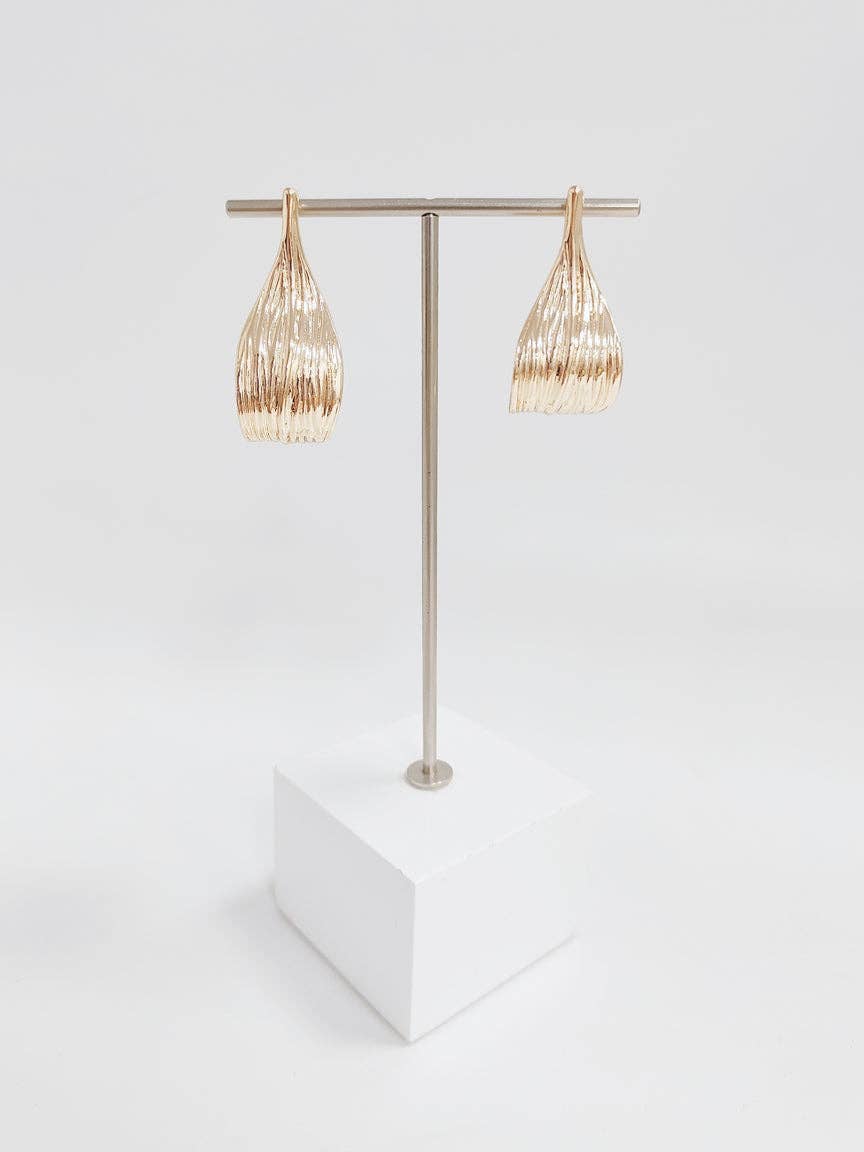 Gold Multi Layered 1" Hoop Earring