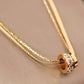 18K Gold Plated Waterproof Stainless Steel Chain Necklace - 6990