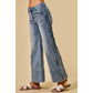 Braided Wide Leg Denim