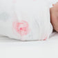 Watercolor Roses Muslin Swaddle Blanket, Premium Cotton