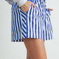 Striped Drawstring Pocket Boxer Shorts