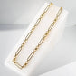 Tarnish Resistant Gold Large Link Toggle Necklace 18"