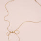 SNAKE CHAIN BOW PENDANT NECKALCE
