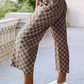 Khaki Checkered Comfort Pants