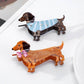 Wiener Dog Hair Claw Clips