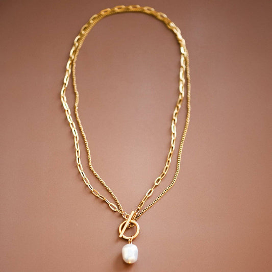 18K Gold PVD Plated Waterproof Stainless Steel Chain Necklace - 6860