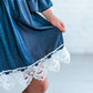 Kids Jean Dress with White Lace