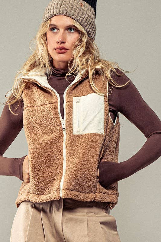 Dual Fleece Zipper Vest