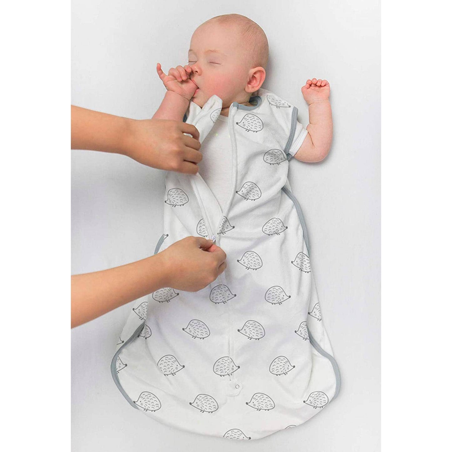 Muslin Non-Weighted zzZipMe Sack - Watercolor Peachy Pink Floral