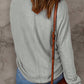 Grey Patchwork Long Sleeve Top